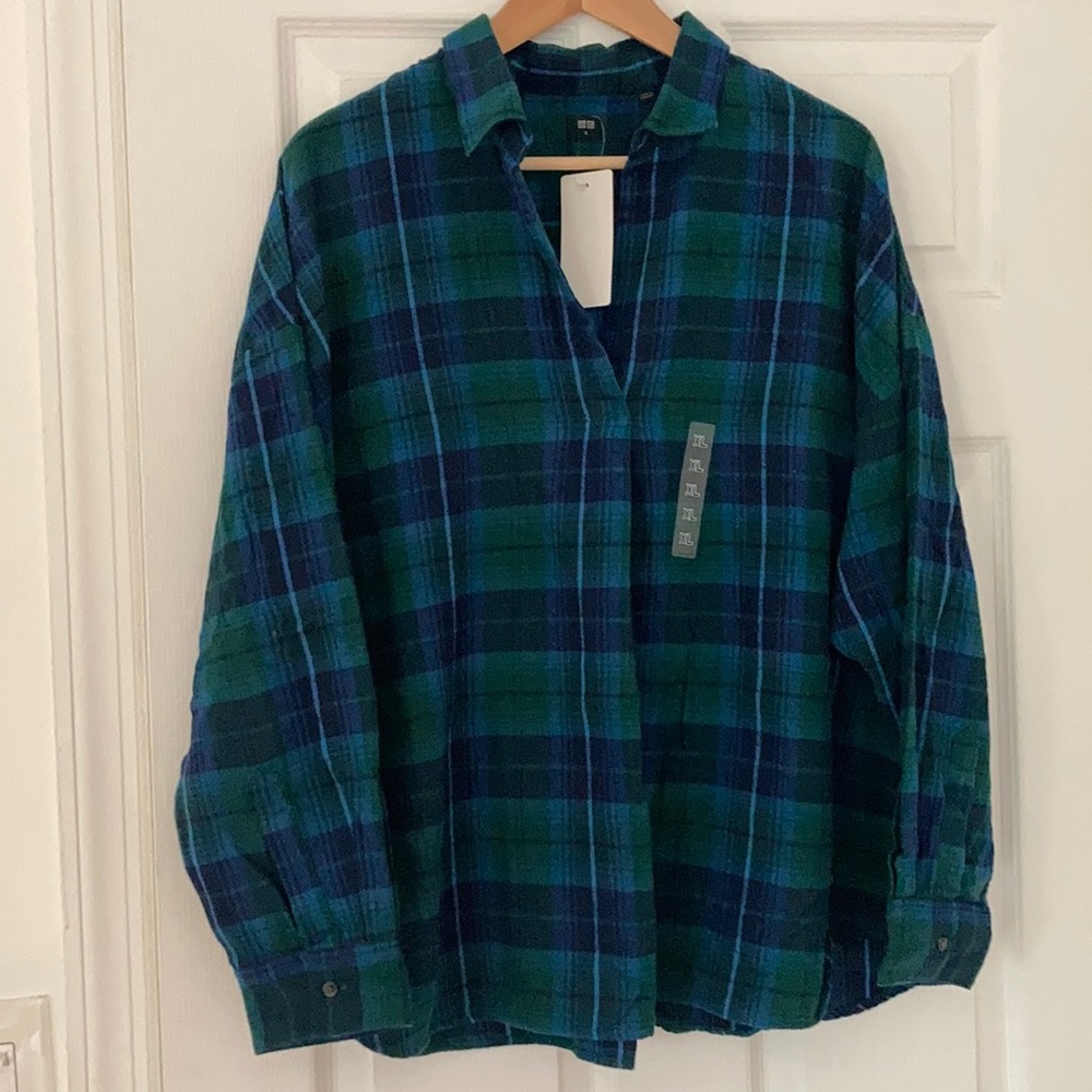 NWT Uniqlo Flannel Blouse
